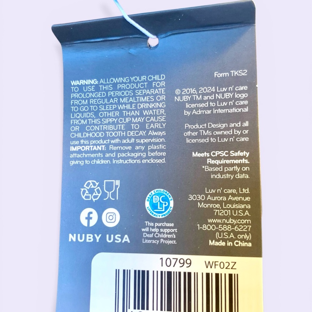 2 Kids 18+mo Nuby Flip-It play hard Active Water Bottle - Pink & Teal - Picture 4 of 4